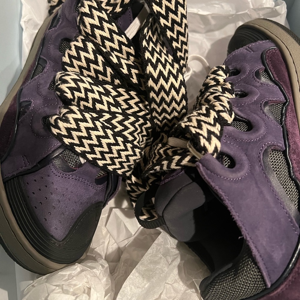 Unisex purple Lanvin curb sneakers